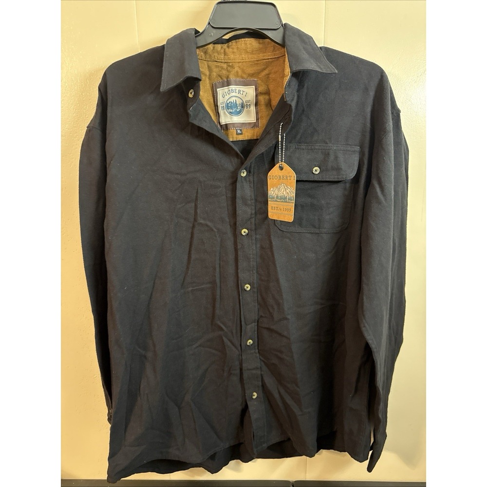 Gioberti Black Long Sleeve Button Down Men's New With Tags